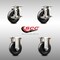 Service Caster 4 Inch 316SS Soft Rubber Wheel Swivel Top Plate Caster Brake 2 Rigid SCC, 2PK SCC-SS31620S414-SRS-TLB-2-R-2 - alternate 4